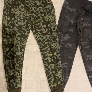 Two for one great price!  Comfy Athletic camouflage joggers size 8 NWT (OL)